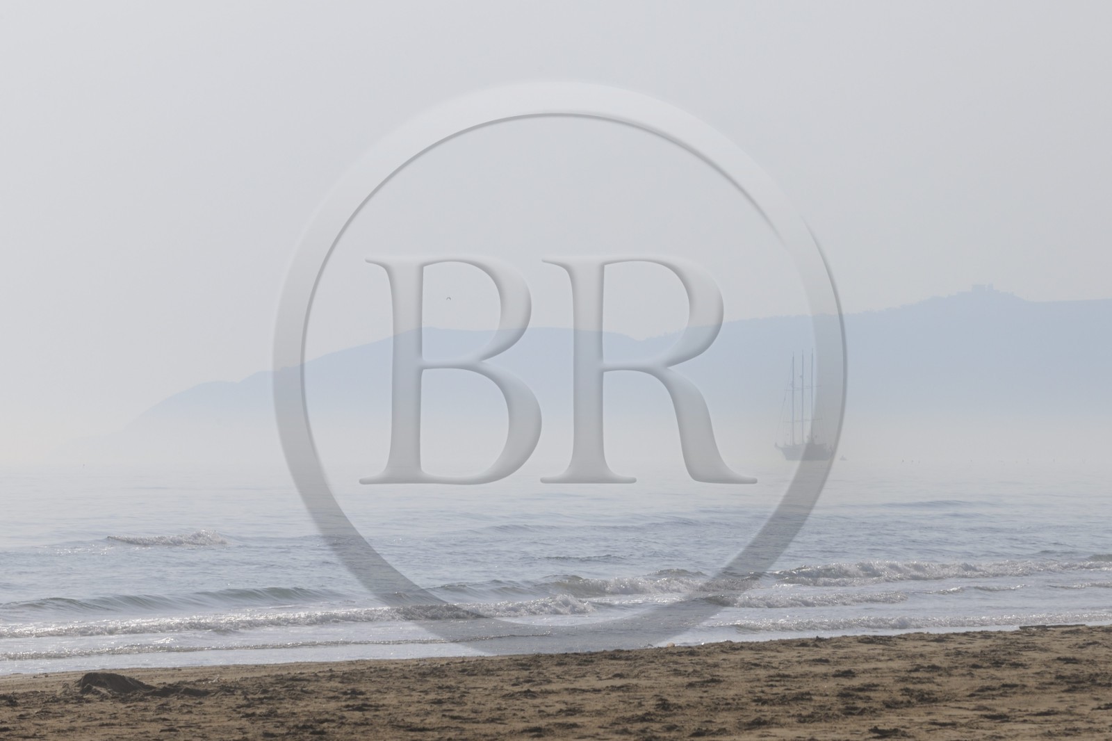 Morocco, Oriental Region, Mediterrania Saidia Seaside Resort, boat anchored off the beach