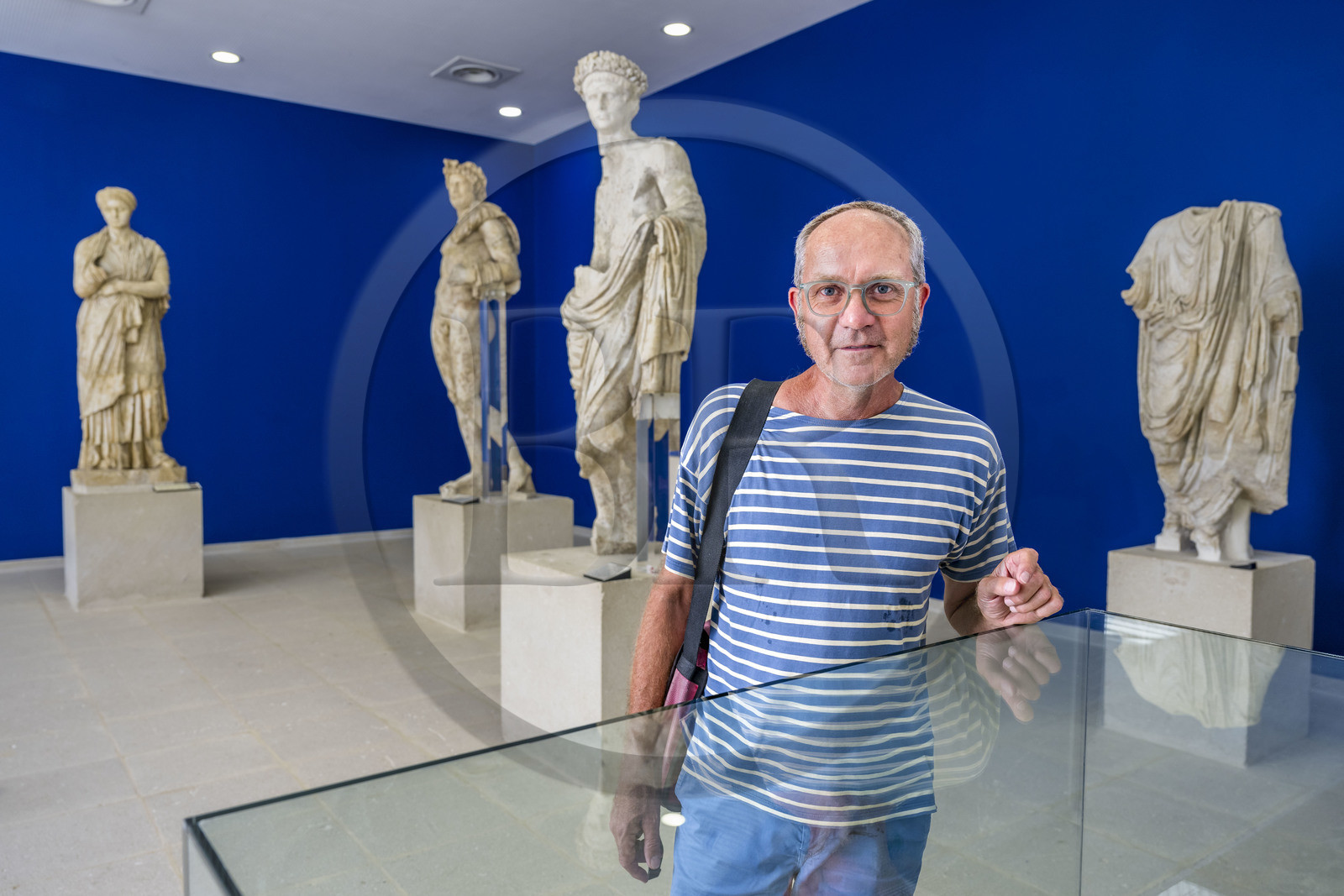France, Vaucluse (84), Vaison-la-Romaine, site archéologique de Puymin, musée archéologique Théo Desplans, Jean-Marc Mignon, archéologue et attaché principal de conservation du patrimoine du Vaucluse
