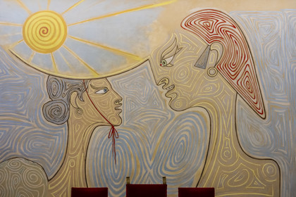 France, Alpes-Maritimes (06), Menton, l'Hotel de Ville, la salle des mariages entièrement décorée par Jean Cocteau en 1957