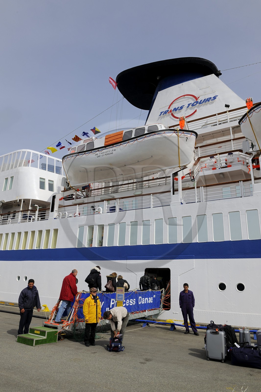 Islande, Reykjavik, embarquement à bord du bateau de croisière Princess Danaé