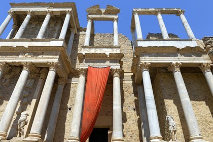 Espagne, Estrémadure, Merida, théatre romain construit par le gendre d’Auguste en 24 avant J.C., classé Patrimoine Mondial de l'UNESCO