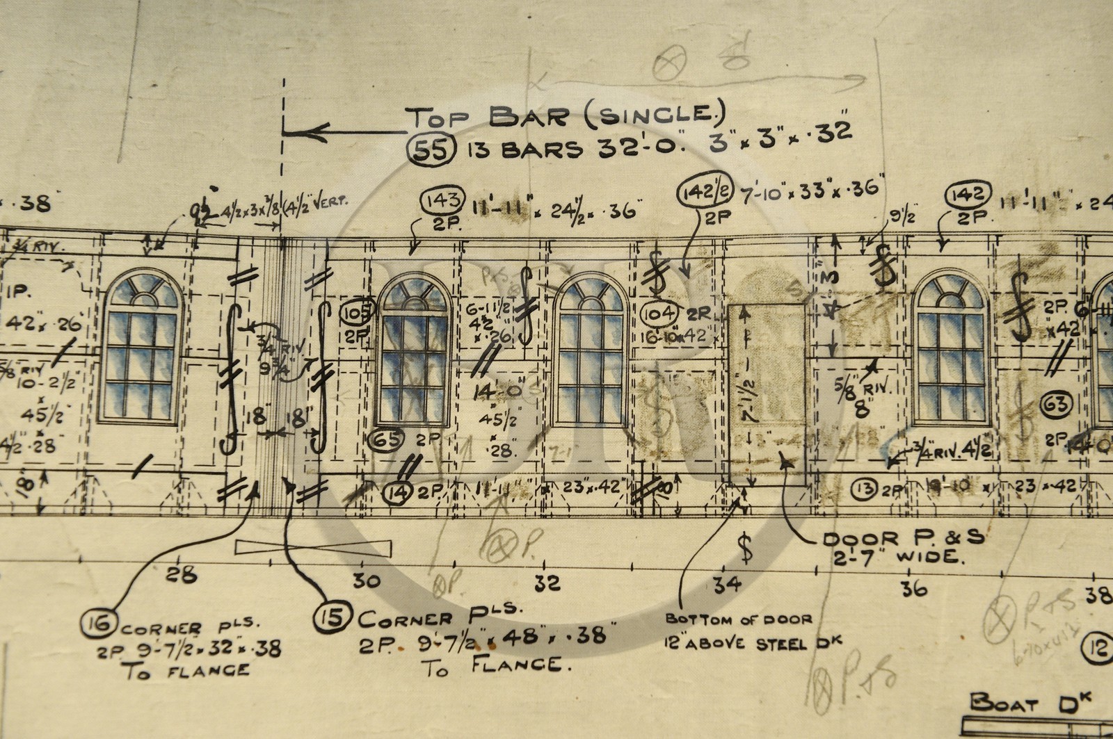 Royaume-Uni, Irlande du Nord, Cultra près de Belfast, Ulster Folk and Transport Museum, plans originaux du RMS Titanic