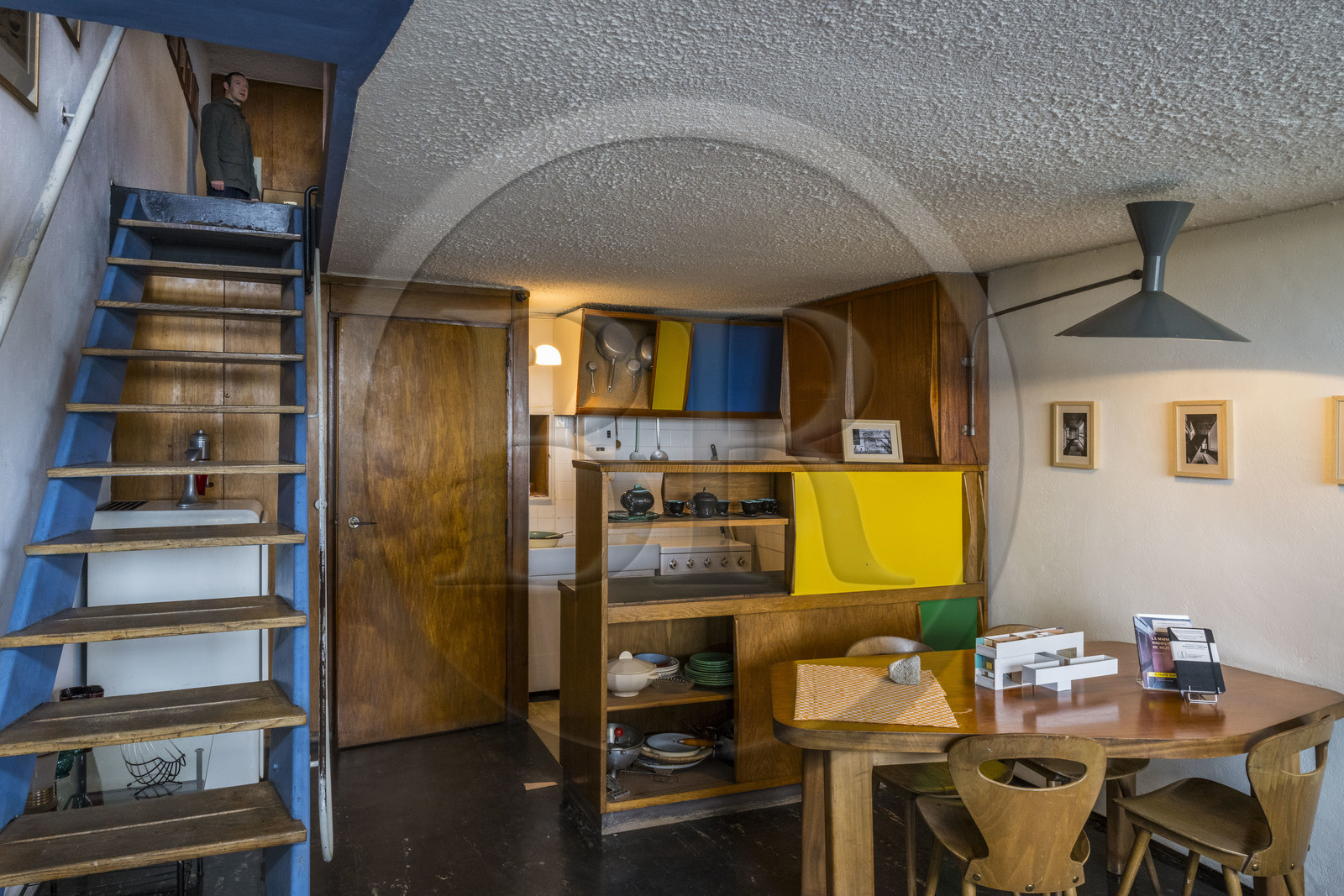 France, Loire-Atlantique (44), banlieue de Nantes, Rezé, la Maison Radieuse par l'architecte Le Corbusier, le logement témoin resté dans son état d'origine