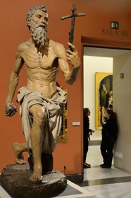 Spain, Andalusia, Seville, Museum of Fine Arts, San Girolamo penitente (1525) by the artist Pietro Torrigiano