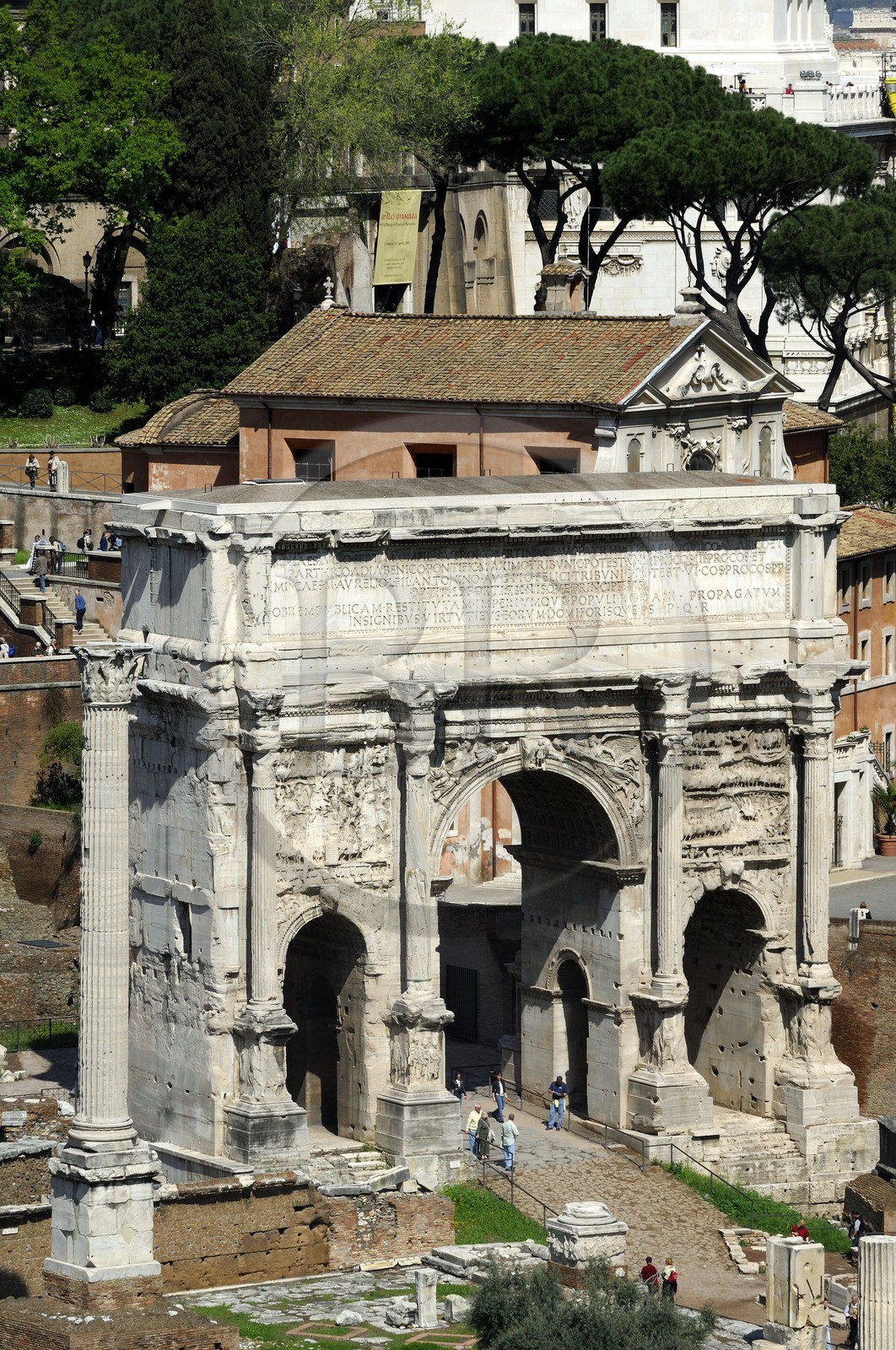 Italy, Lazio, Rome, historical center listed as World Heritage by UNESCO, the Roman Forum, Arch of Septimius Severus