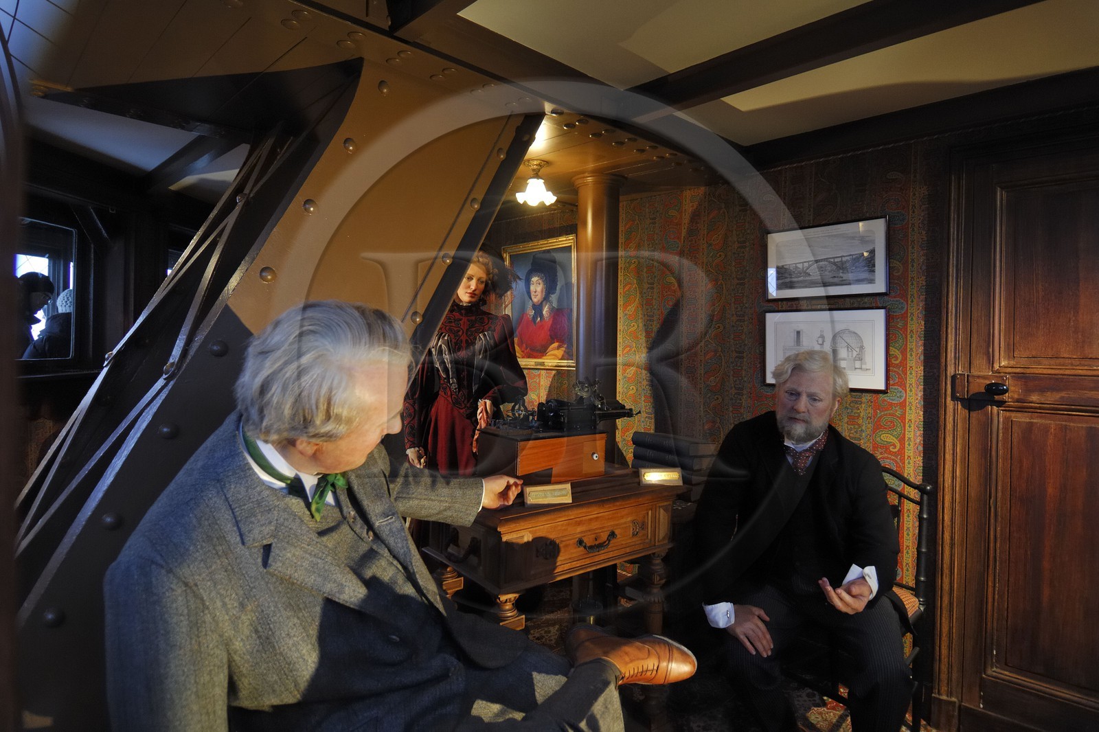 France, Paris (75), la Tour Eiffel, reconstitution historique au 3ème étage