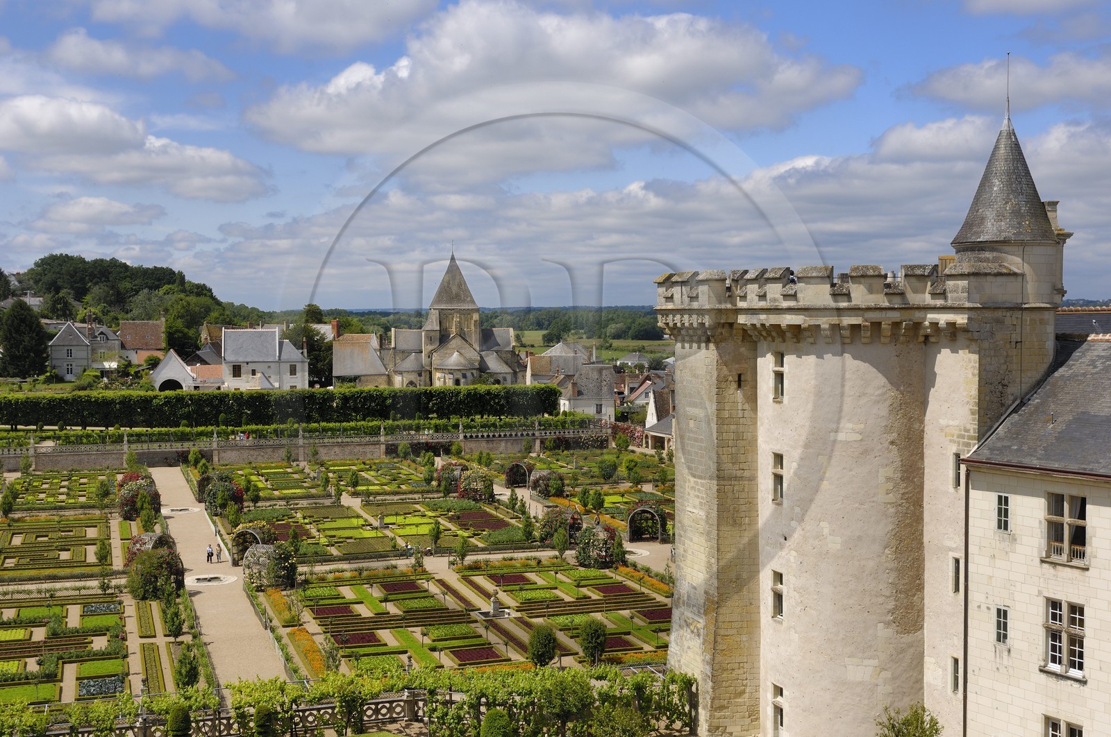 France, Indre et Loire, Loire Valley listed as World Heritage by UNESCO, Chateau de Villandry, the castle and the gardens, owned by Henry and Angelica Carvallo