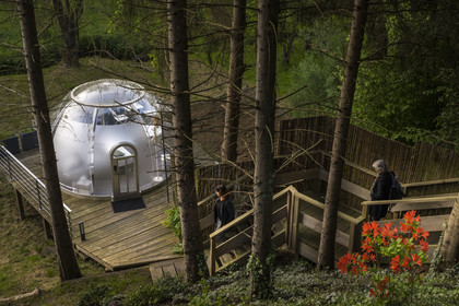 France, Moselle, Parc regional des Vosges du nord (Northern Vosges Regional Natural Park), Siersthal – Holbach near Bitche, Bed and Breakfast la Grange d’Hélène, the rigid bubble