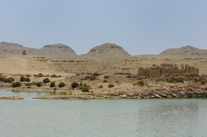 Egypte, Haute Egypte, Lac Nasser, désert de Nubie, Qasr Ibrim, ruines de la cathédrale