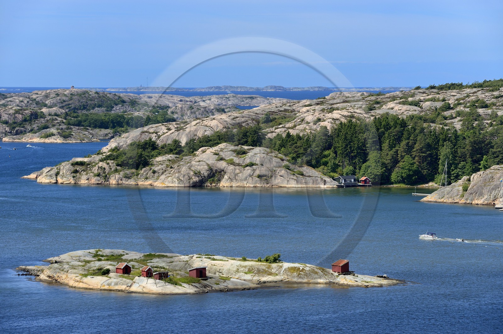 Suède, Västra Götaland, Fjällbacka, panorama depuis le sommet du rocher de Vetterberget