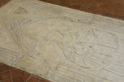 France, Paris, the College des Bernardins, the former sacristy, the grave of a German monk of Thuringia, named Günter, died in 1306