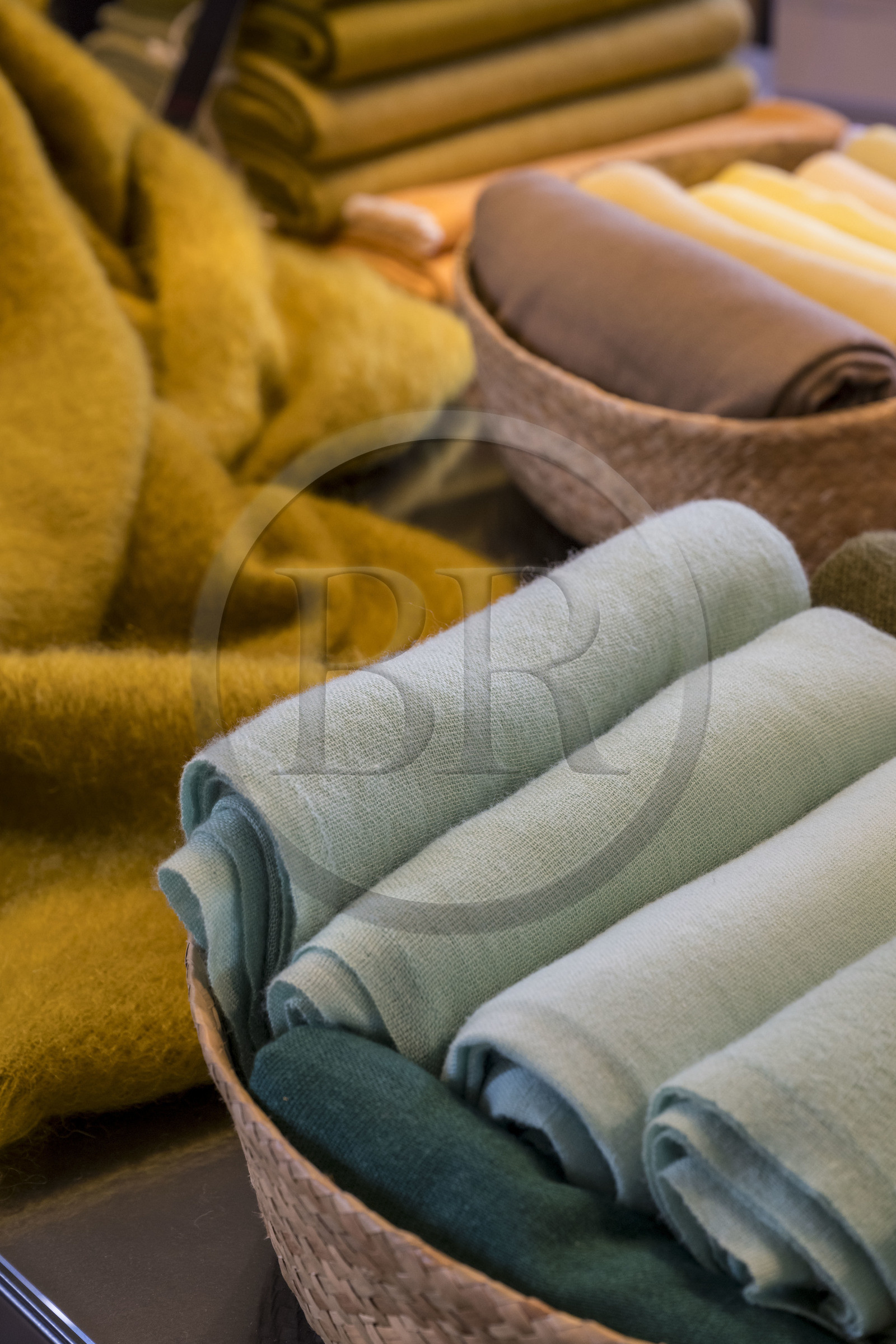 France, Vaucluse (84), L'Isle-sur-la-Sorgue, Manufacture Brun de Vian-Tiran, industrie textile lainière labellisée Entreprise du patrimoine vivant