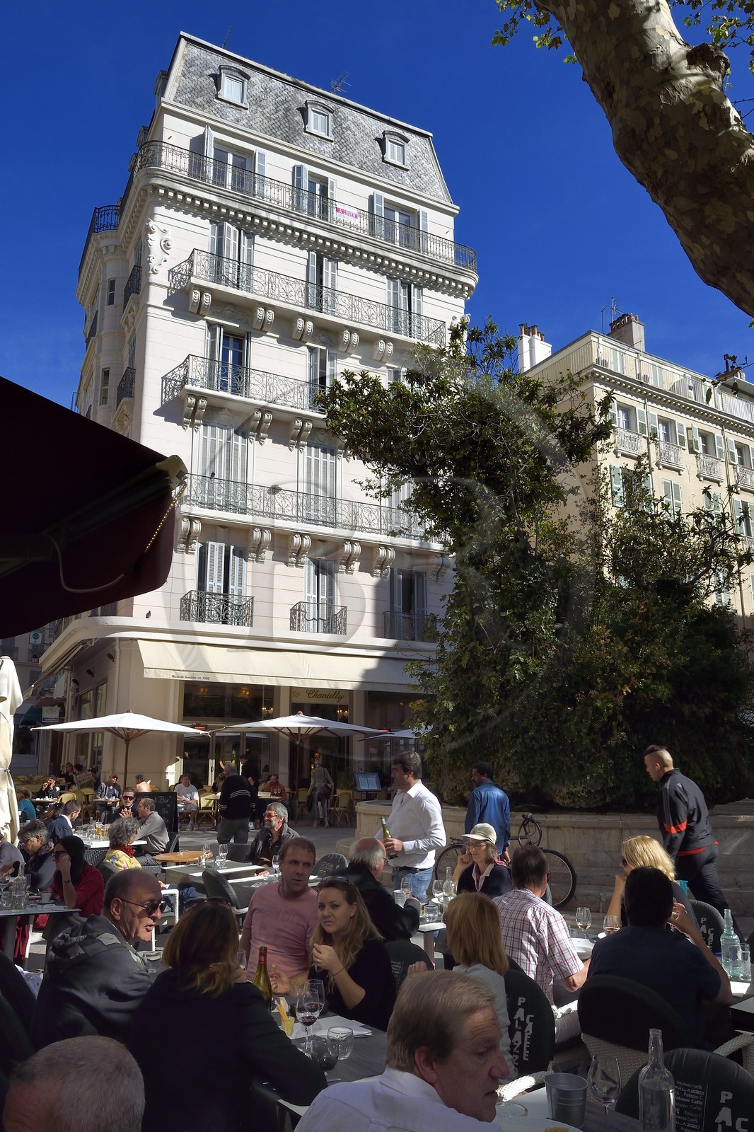France, Var (83), Toulon, place Puget, Brasserie Le Chantilly
