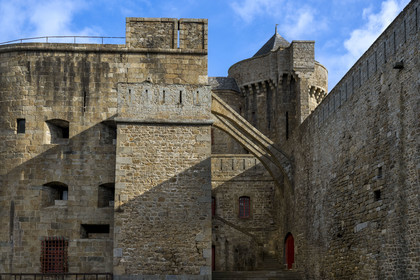 France, Ille-et-Vilaine (35), Côte d'Emeraude, Saint-Malo, le chateau de Saint-Malo (XVème siècle) abrite l'Hotel de Ville ainsi que le Musée d'Histoire de la Ville et du Pays Malouin