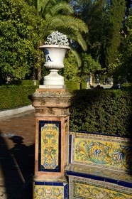 Espagne, Andalousie, Séville, Alcazar de Séville (Reales Alcazares de Sevilla), classé Patrimoine Mondial de l'UNESCO, les jardins