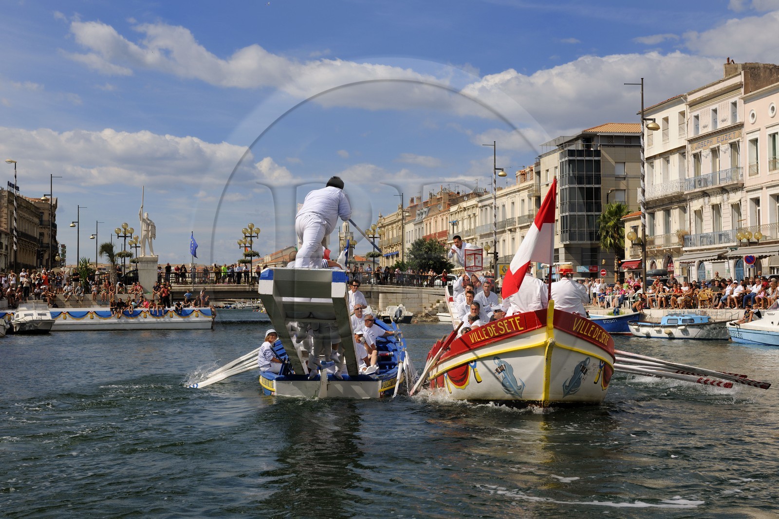 France, Hérault (34), Sète, canal Royal, fête de la Saint Louis, joutes sètoises