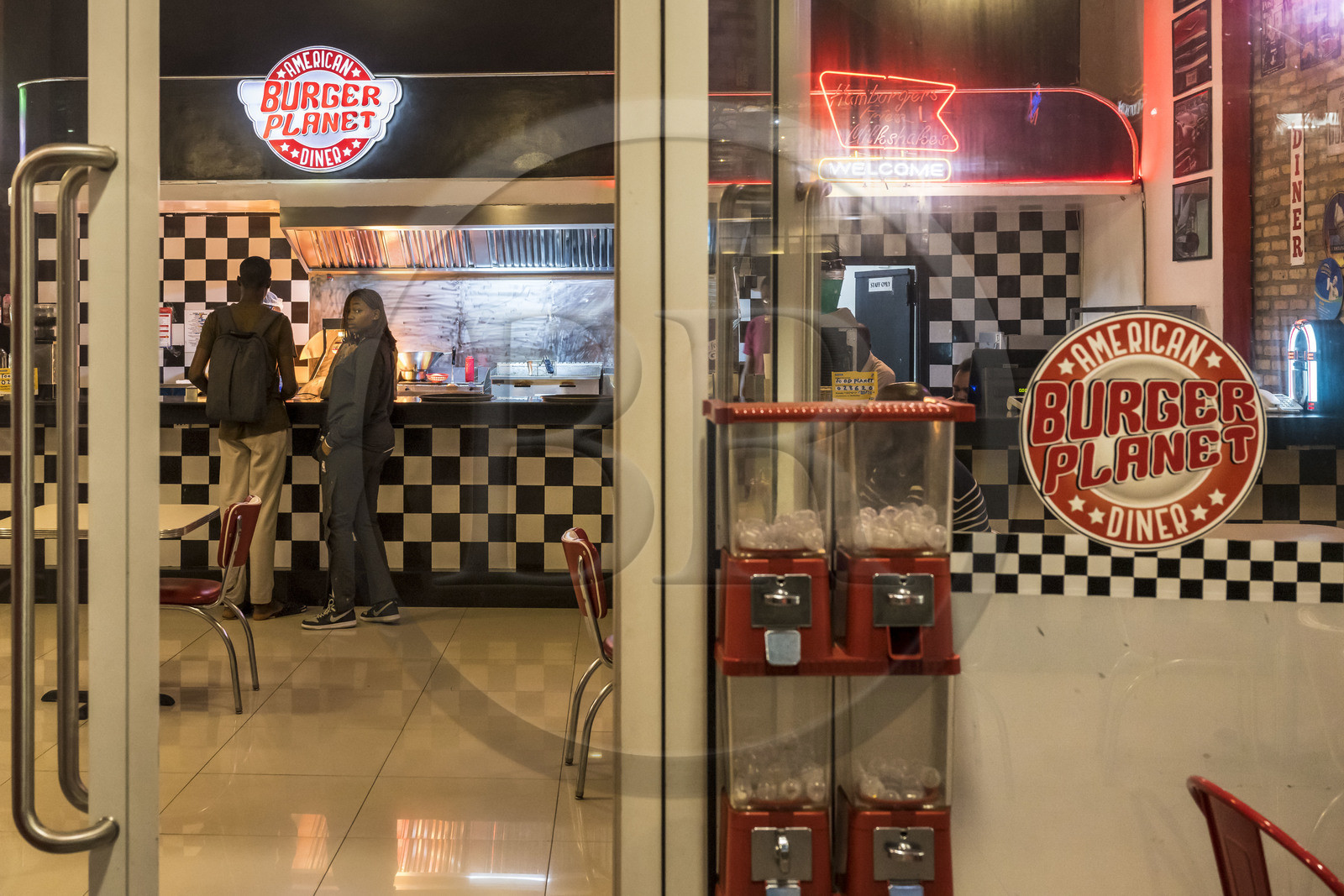 Rwanda, Kigali, KBC centre commercial et de business (Kigali Business Center), Restaurant américain de burgers