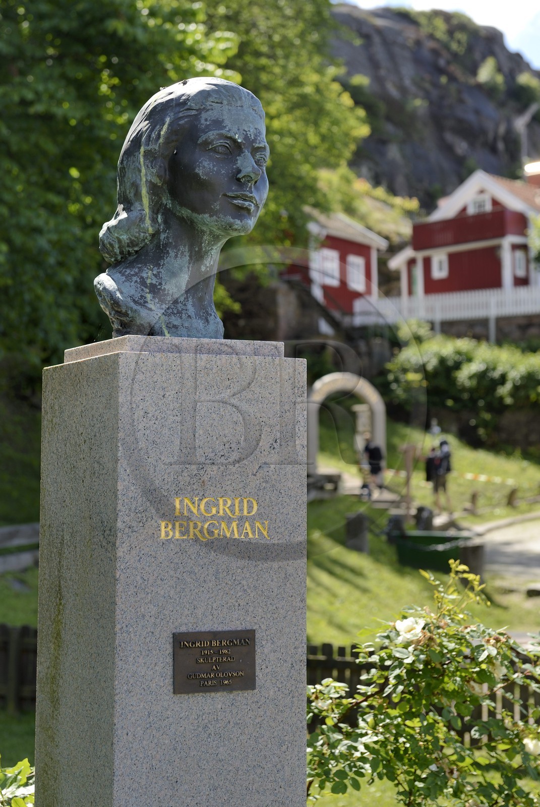 Sweden, Västra Götaland, Fjällbacka, Ingrid Bergman statue