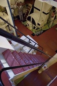 France, Charente-Maritime (17), La Rochelle, le bassin des grands yachts, Musée Maritime, la frégate météorologique France I, la salle des machines