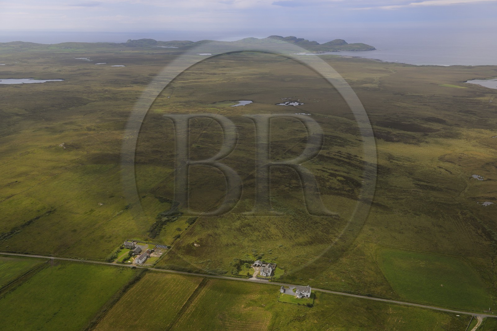 Royaume-Uni, Ecosse, Hébrides intérieures, Ile de Islay, la côte Nord-Ouest (vue aérienne)