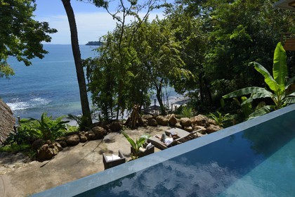 Panama, Chiriqui province, Gulf of Chiriqui National Marine Park, the resort at Isla Palenque