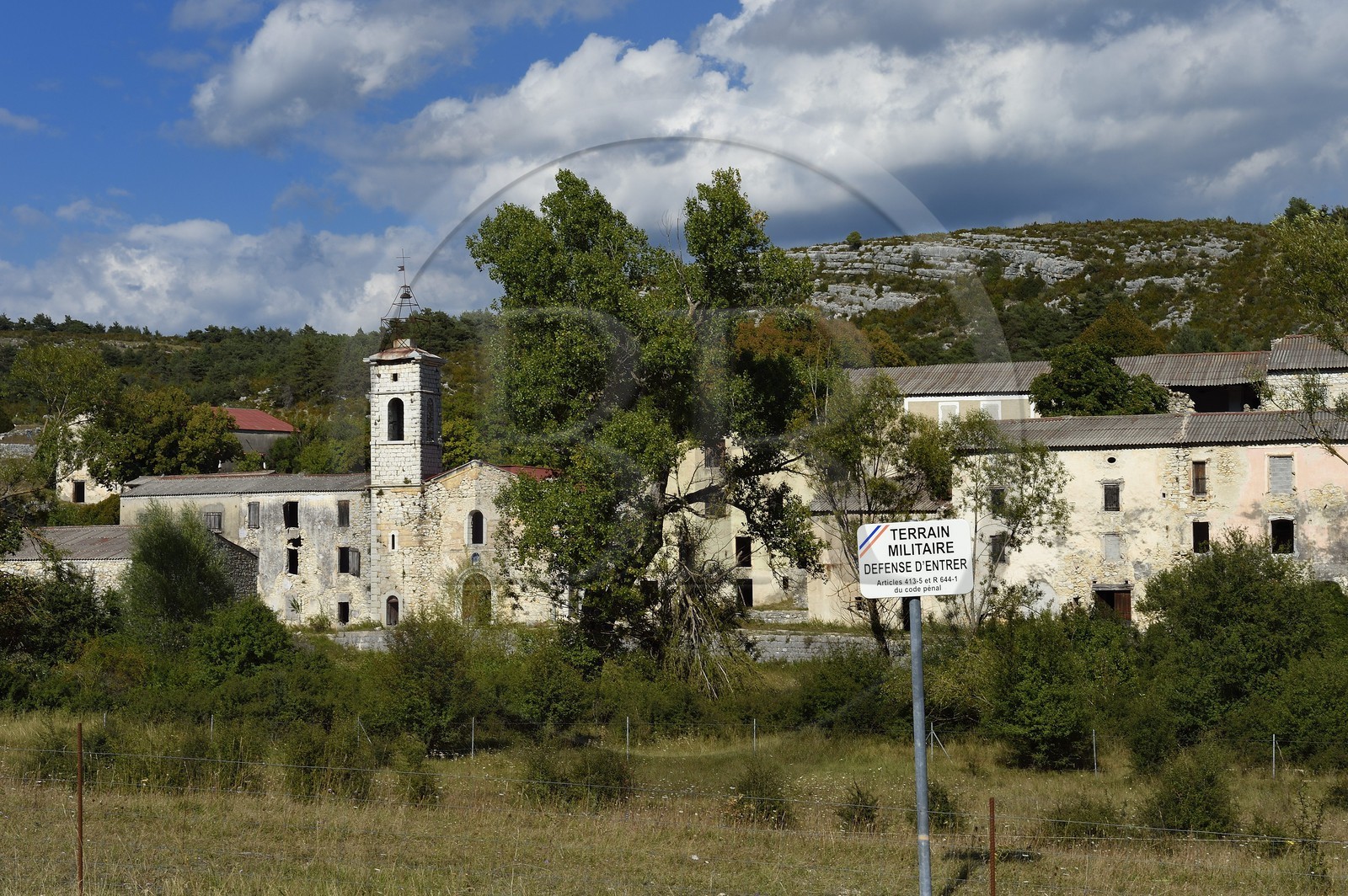 France, Var, Brovès abandoned village in the military zone of the Canjuers camp