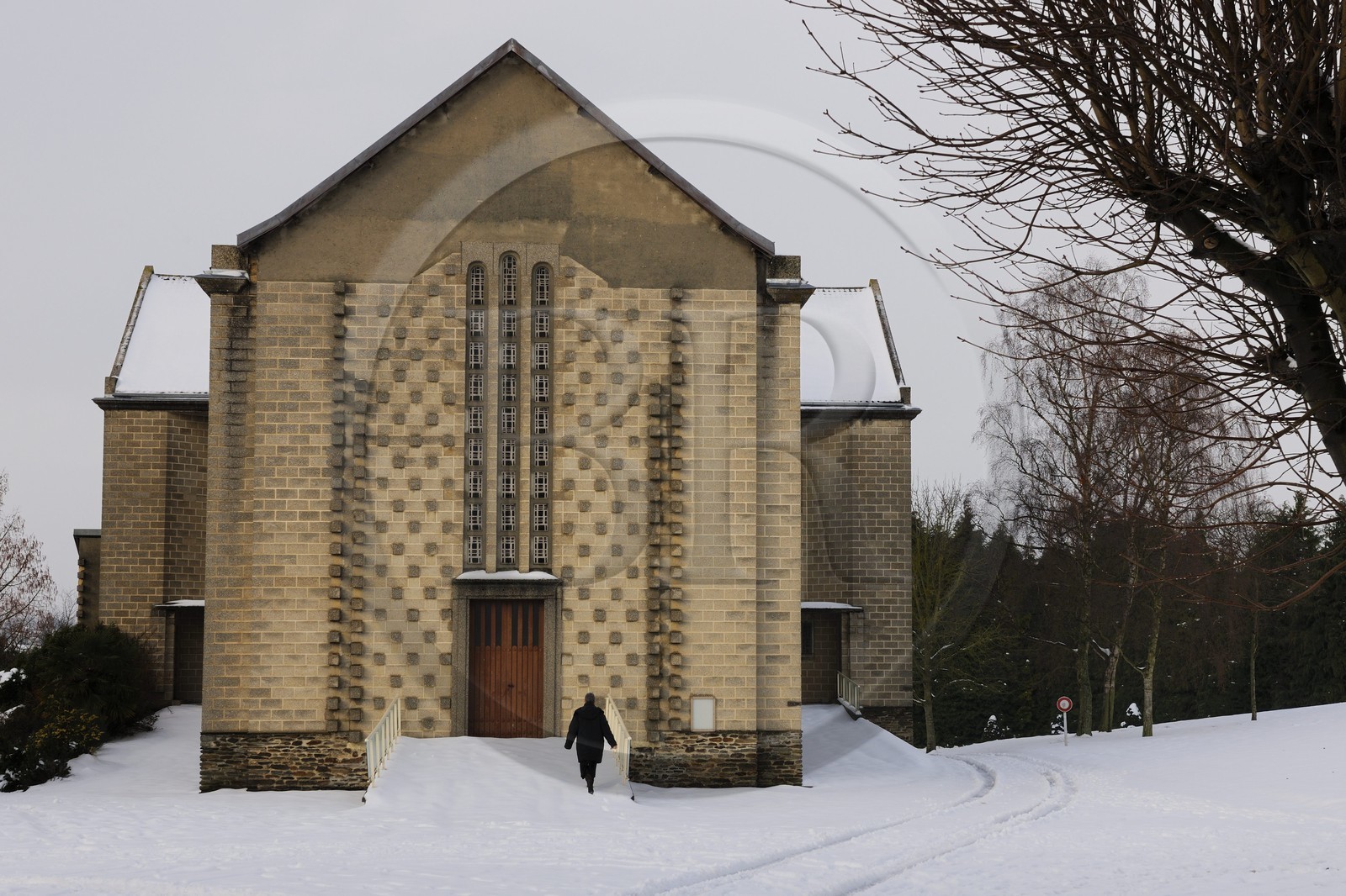 France, Manche (50), Cotentin, Saint-Lô, chapelle de la communauté du Bon Sauveur de l'architecte Joseph Marrast
