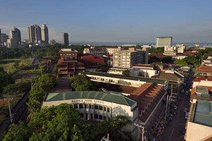 Philippines, Ile de Luzon, Manille, quartier historique d'Intramuros et les remparts de la vieille ville