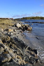 Suède, Västra Götaland, Iles Koster, plage de sable de Sydkoster au sud d'Ekenäs
