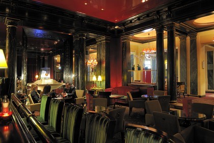 France, Paris (75), l'hôtel du Louvre, bar de l'hotel qui est resté dans son style haussmannien