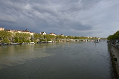 France, Rhône (69), Lyon, les berges du Rhône, quai Général Sarrail