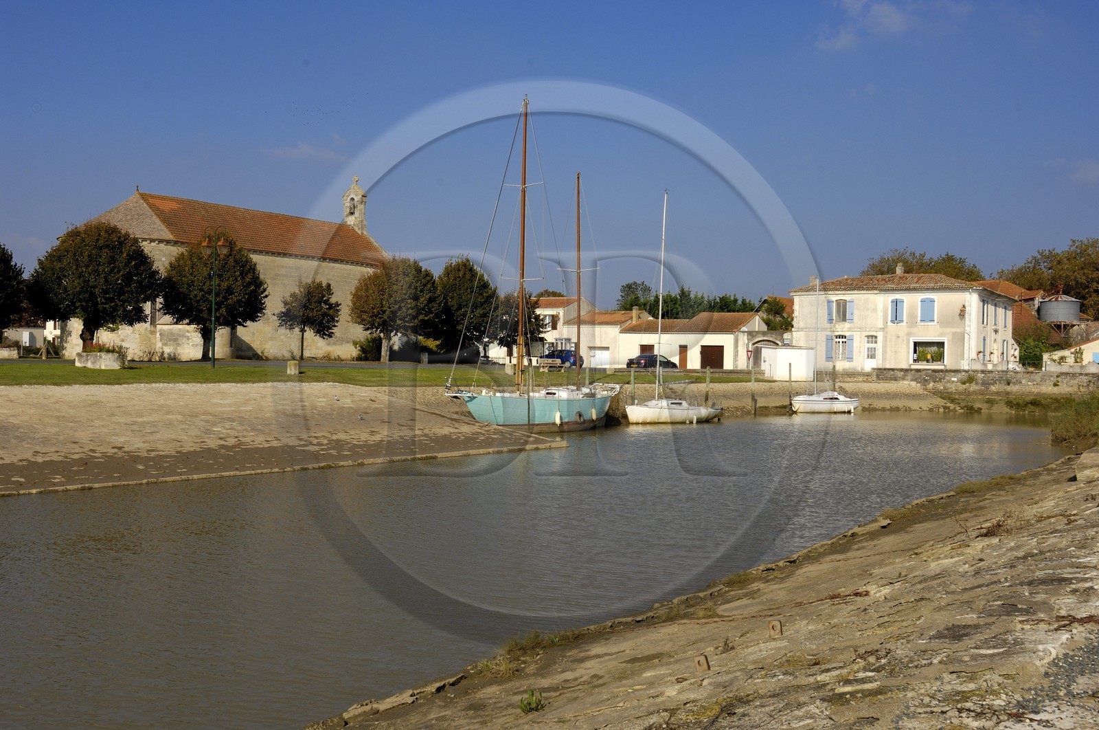 France, Charente-Maritime (17), ancien port de la pêche à l'esturgeon de Saint-Seurin-d'Uzet