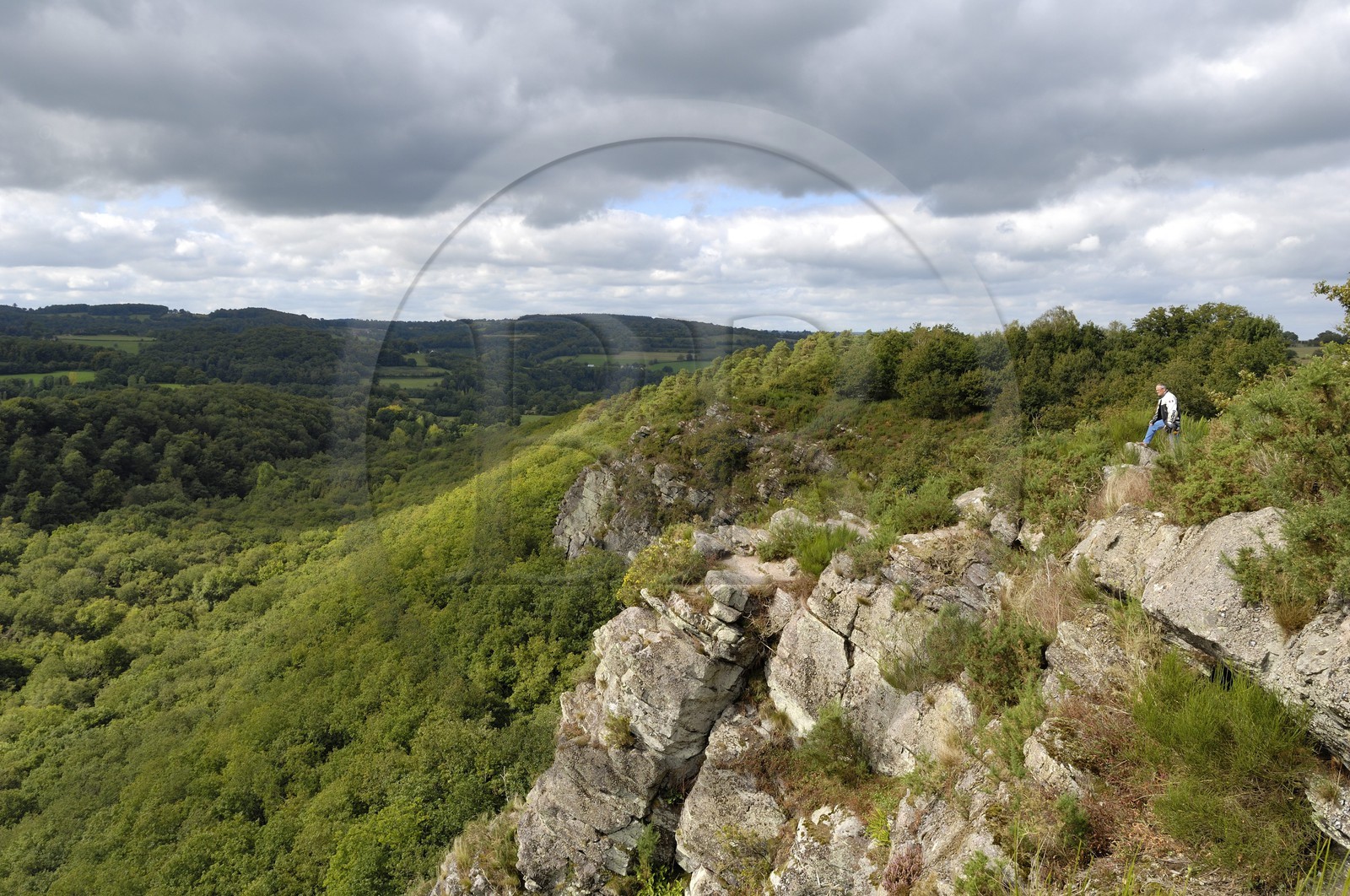 France, Orne, Suisse normande (Norman Switzerland), Saint-Philbert-sur-Orne, the Rock of Oetre (Roche d'Oetre)