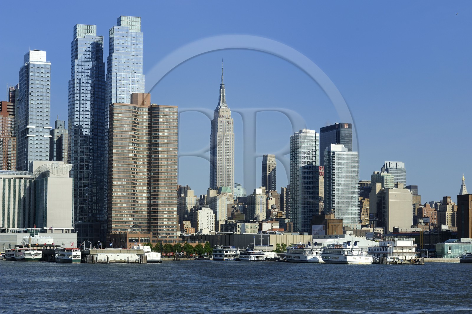 Etats-Unis, New York, Manhattan, Midtown et l'Hudson River, l'Empire State Building
