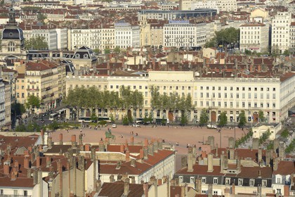 France, Rhone, Lyon, historical site listed as World Heritage by UNESCO, la place Bellecour in the district of La Presqu'Ile