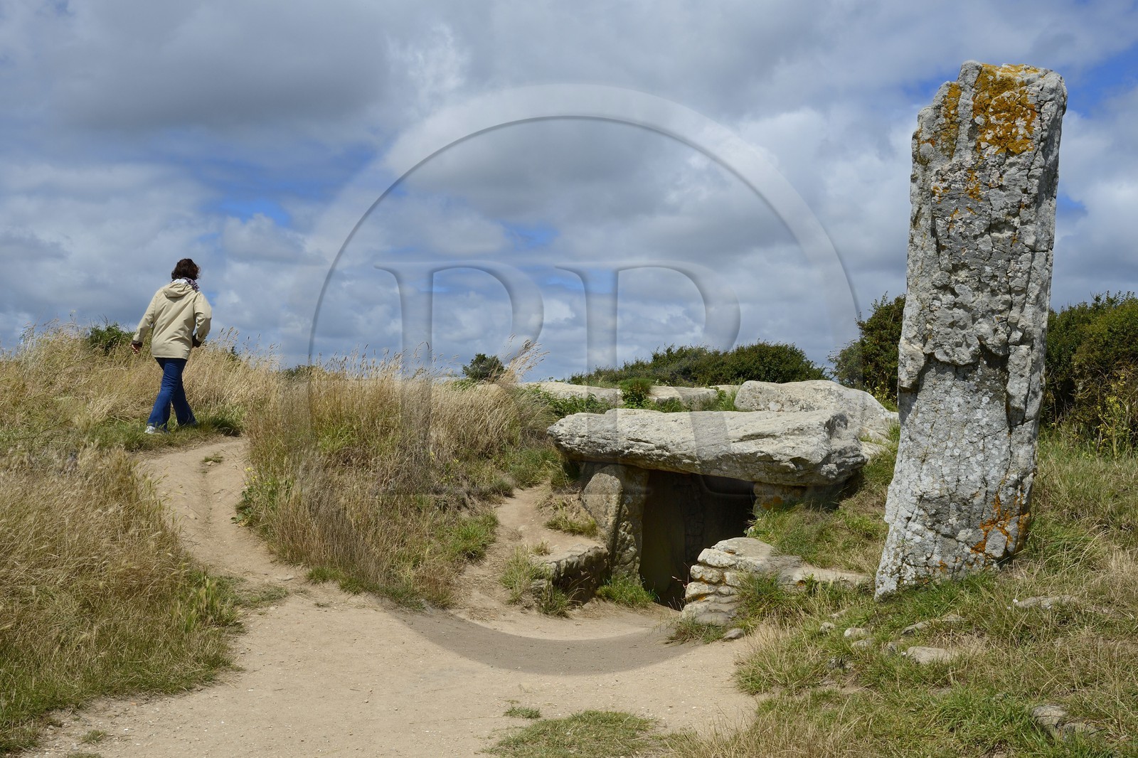 France, Morbihan, Gulf of Morbihan (Golfe du Morbihan), Locmariaquer, Dolmen des Pierres Plates