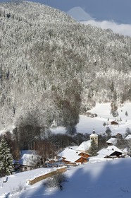 France, Haute-Savoie (74), station de ski Les Carroz d'Arâches, village d'Arâches-la-Frasse