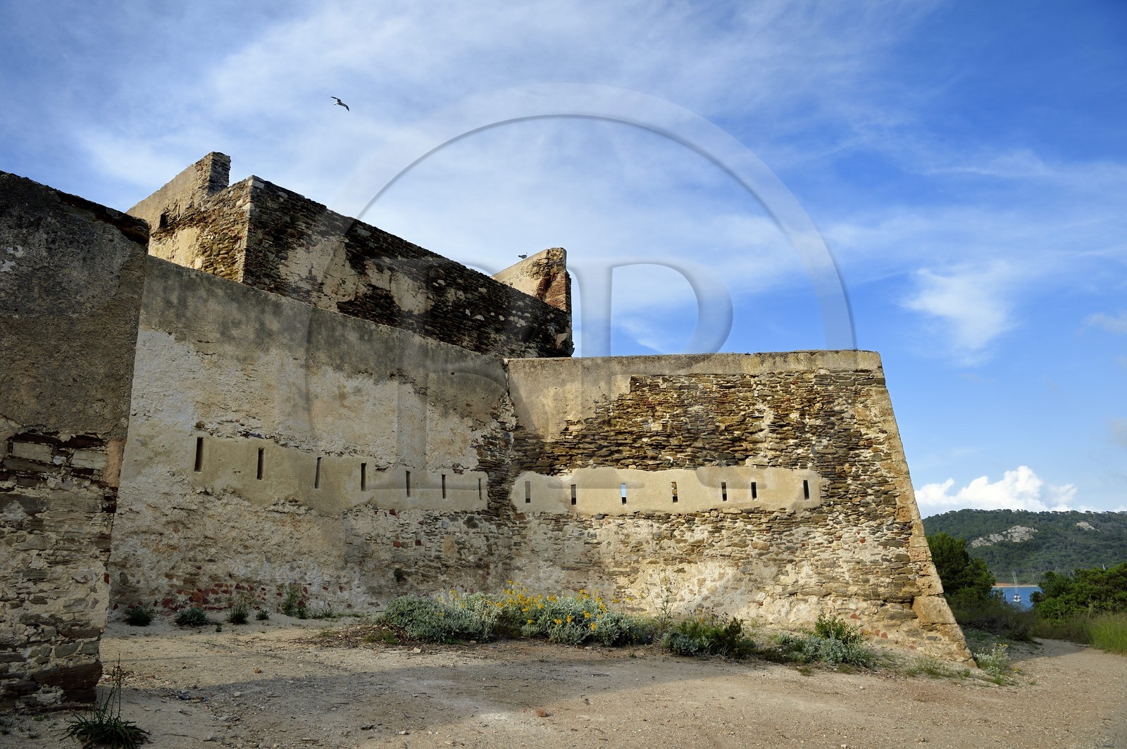 France, Var (83), Iles d'Hyères, parc national de Port Cros, Ile de Porquerolles, le Fort de l'Alycastre