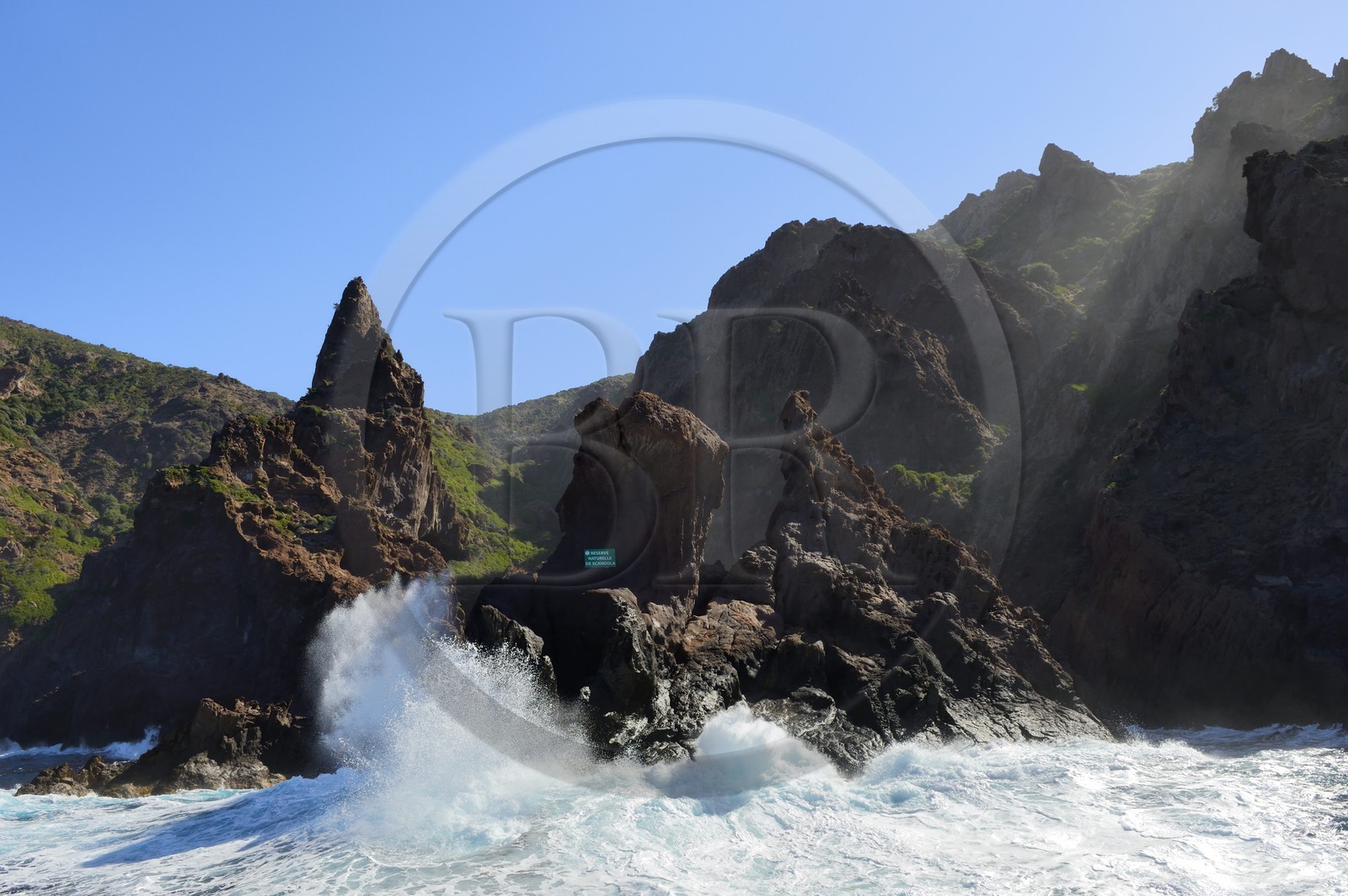 France, Corse-du-Sud (2A), Golfe de Porto, classé Patrimoine Mondial de l'UNESCO, Réserve naturelle de Scandola