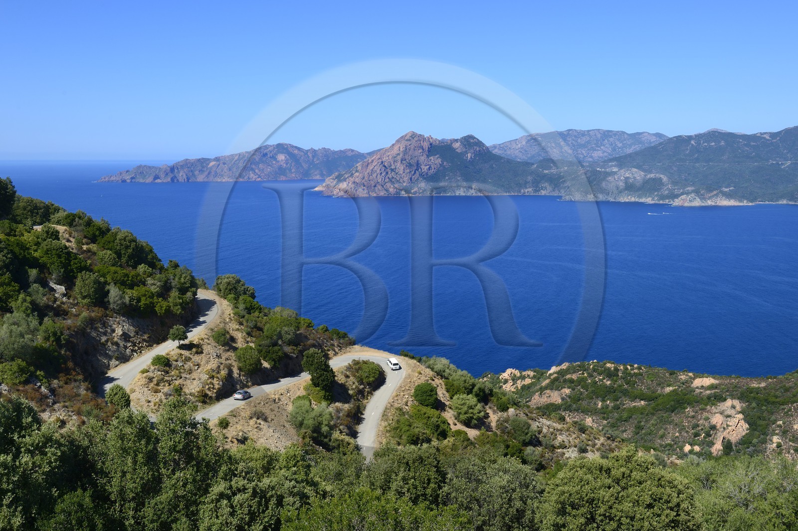 France, Corse-du-Sud (2A), Golfe de Porto, classé Patrimoine Mondial de l'UNESCO, Piana, anse de Ficajola