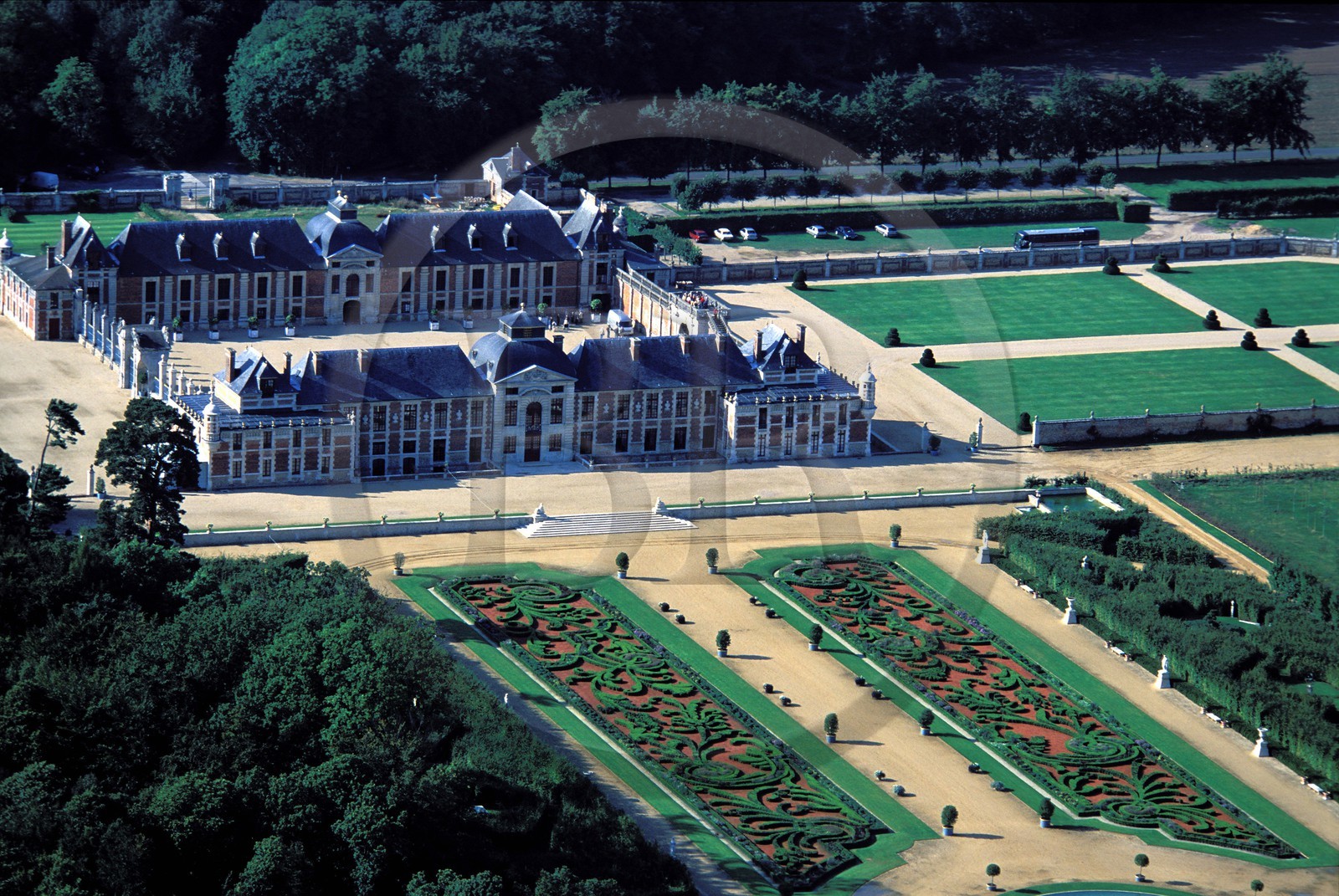 France, Eure, Neubourg, Champ de Bataille castle property of design Jacques Garcia (aerial view)
