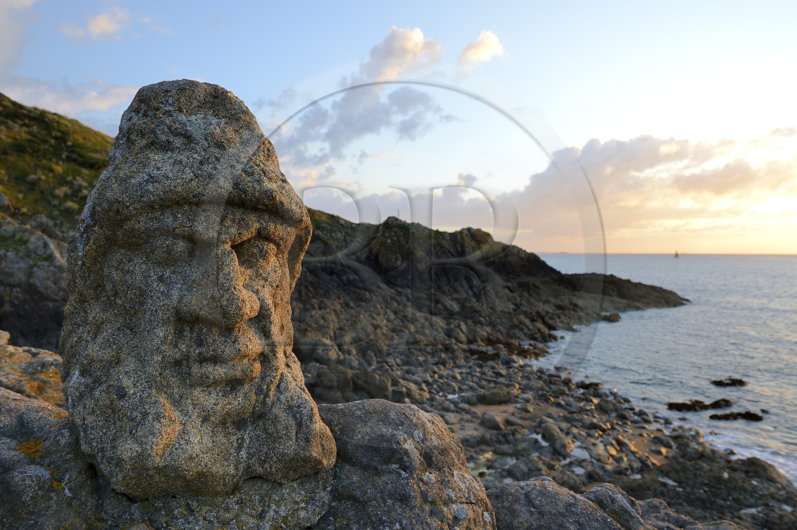 France, Ille-et-Vilaine (35), Saint-Malo, Rothéneuf, rochers sculpté par l'abbé Fouré entre 1870 et 1904