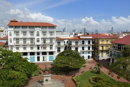 Panama, Panama City, historic town listed as World Heritage by UNESCO, Casco Antiguo (Viejo), the American Trade Hotel on plaza Tomas Herrera