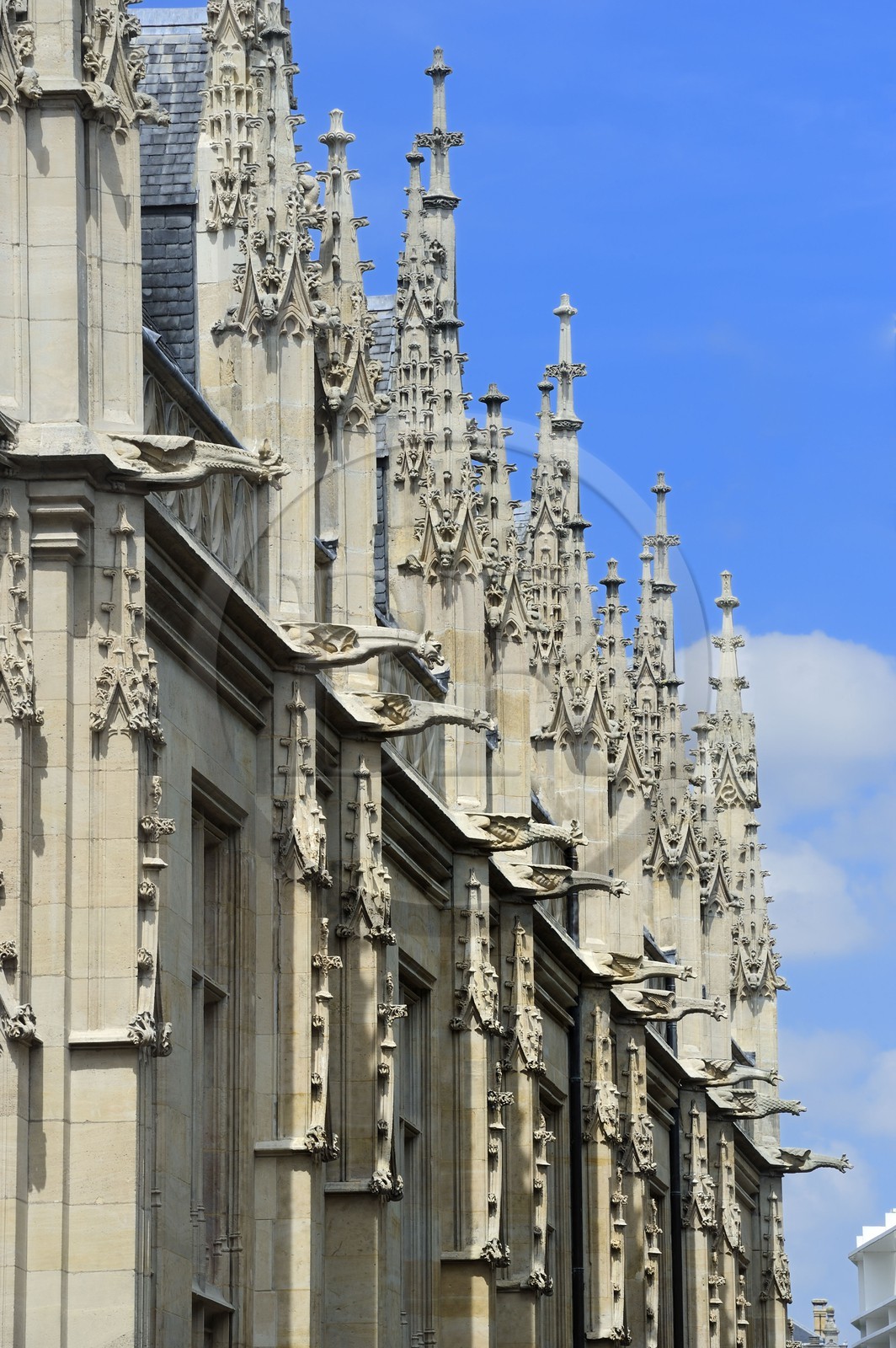 France, Seine Maritime, Rouen, the Palais de Justice which was once the seat of the Parlement (French court of law) of Normandy and a rather unique achievements of Gothic civil architecture from the late Middle Ages in France