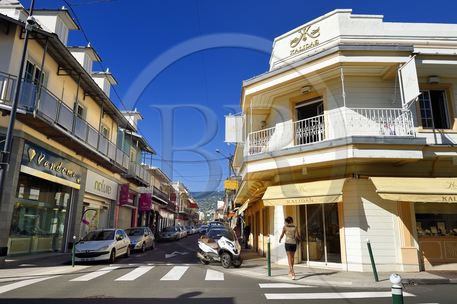 France, Reunion island (French overseas department), Saint Denis, rue Jean Chatel in the city center