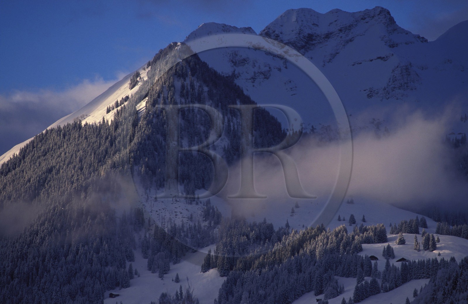 Suisse, région de Bern (Oberland Bernois), Saanenland, montagne dominant la station de Gstaad