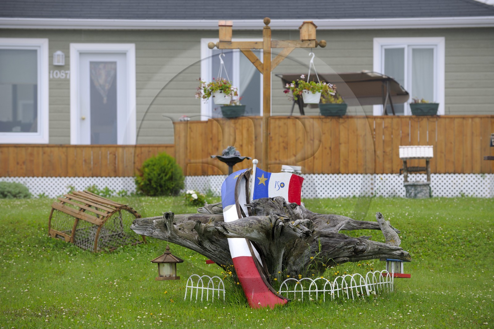 Canada, Quebec Province, North Coast, Havre-Saint-Pierre, acadian flag