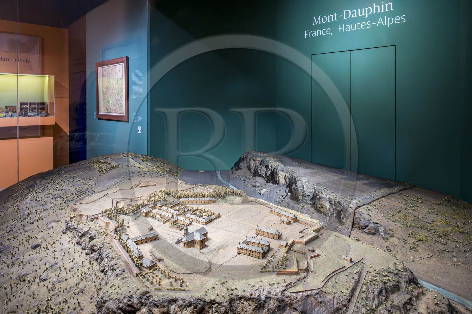 France, Paris (75), Hotel des Invalides, Musée de l'Armée, Musée des Plans-Reliefs, maquette de la citadelle de Mont-Dauphin réalisée en en 1709