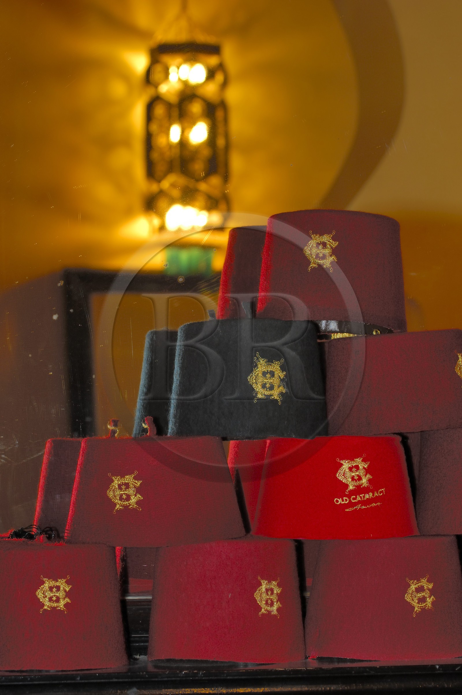 Egypte, Haute Egypte, Nubie, vallée du Nil, Assouan, l'hotel Old Cataract, fez