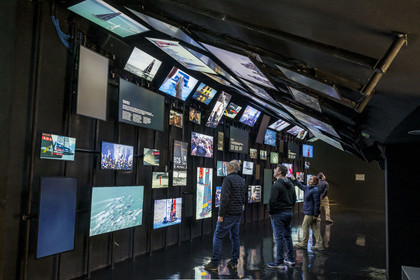 Espagne, Catalogne, Barcelone, Port Vell, America's Cup Experience, centre officiel de promotion de la 37e America's Cup Barcelona 2024